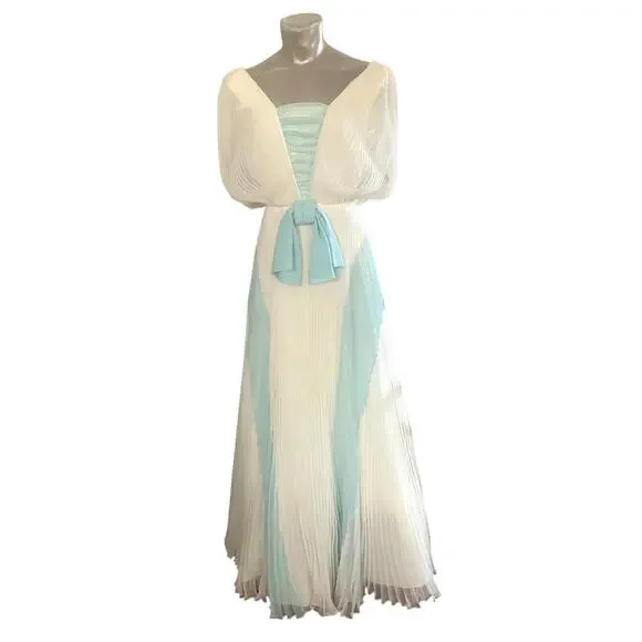 VINTAGE 50s-60s Lilli Diamond of California Gown Dress Small S REGENCY FAIRY - Picture 11 of 15